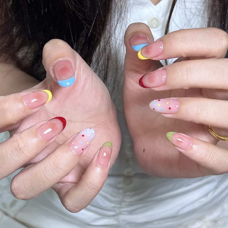 24 stuks amandelvormige kunstn - Nail Art French recensie en prijs