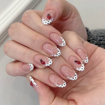 24 stuks amandelvormige kunstn - Nail Art French recensie en prijs