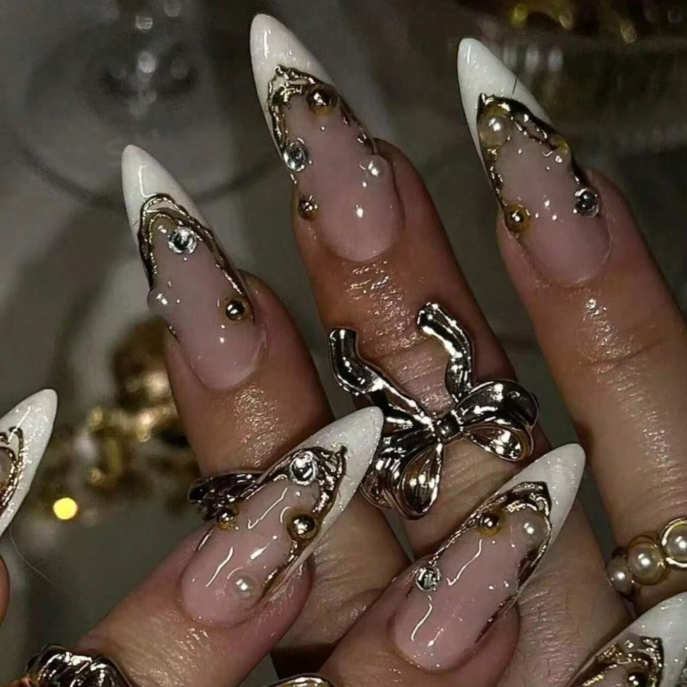 10 stuks handgemaakte amandelv - Nail Art French recensie en prijs